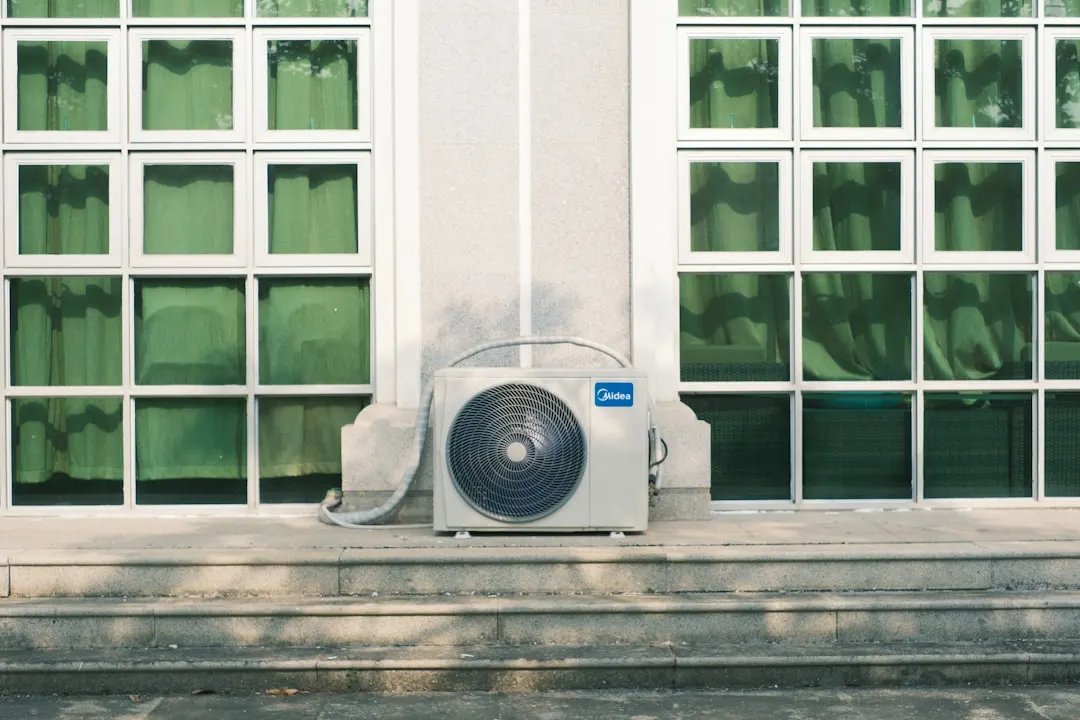 Residential outdoor AC unit installed at a Houston home