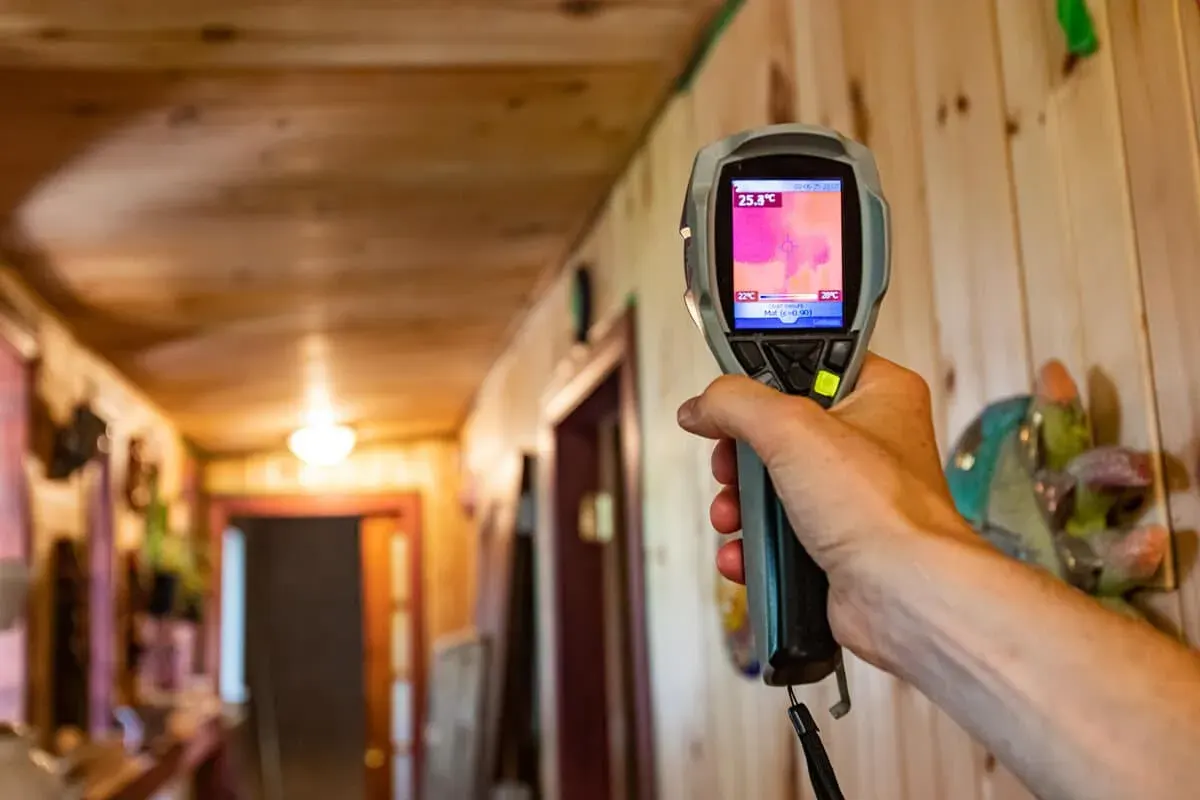 Indoor air quality testing in a Houston home