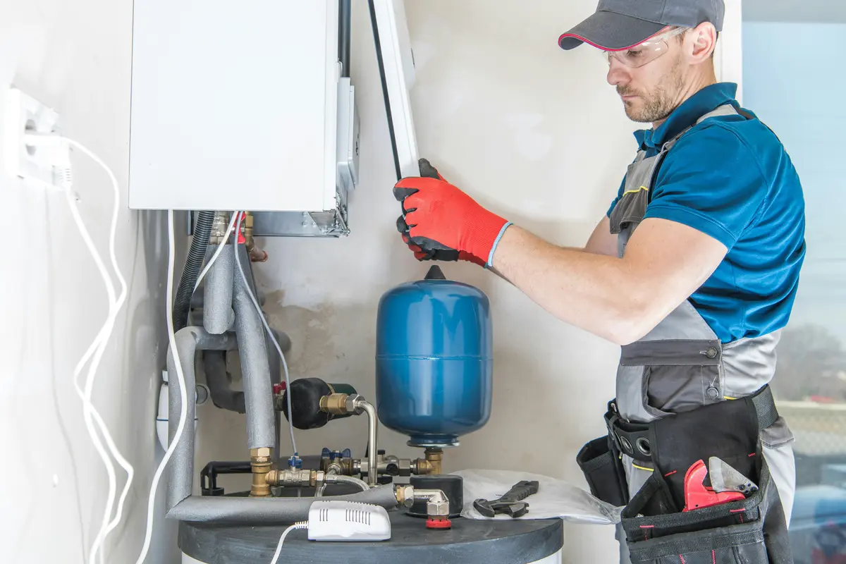 Boiler service in a Houston residential home
