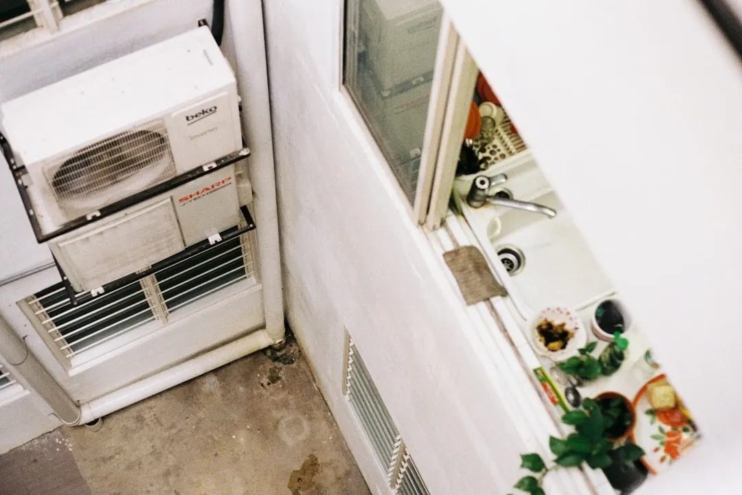 Mechanical room during annual HVAC maintenance in Houston